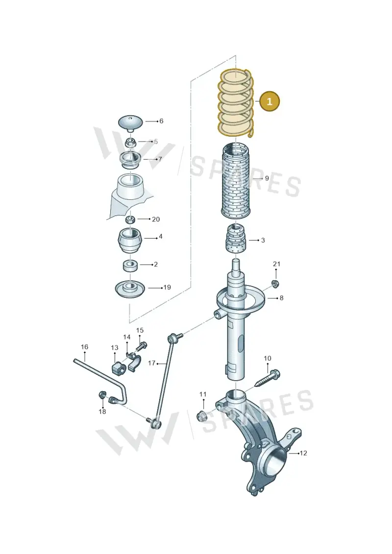 6Q0411105AF — Skoda Roomster (2010-2015) diagram 608411010, position 1