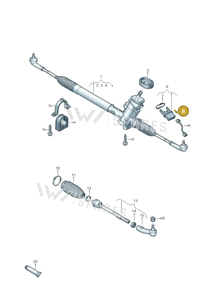 6Q0423265B — Skoda Rapid (2012-2022) diagram 672423500, position 8