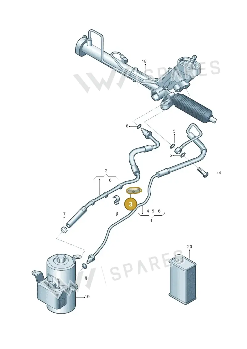 6Q0423843B — Skoda Fabia Jingrui (2008-2014) diagram 662423610, position 3
