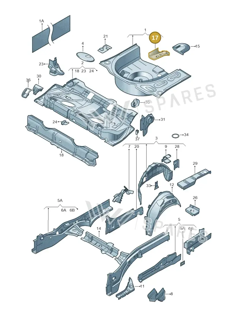6Q0803616 — Skoda Fabia (2014-2022) diagram 797803200, position 17
