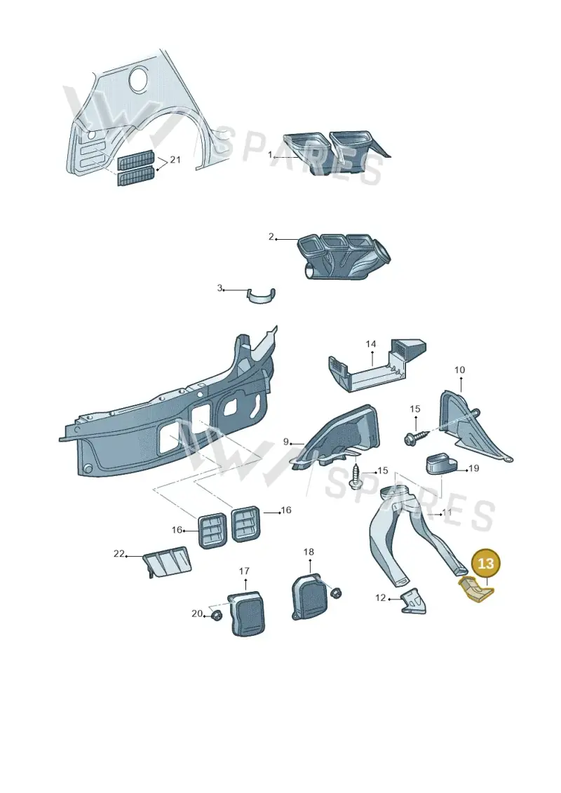 6Q0819894B — Skoda Roomster (2010-2015) diagram 608819300, position 13