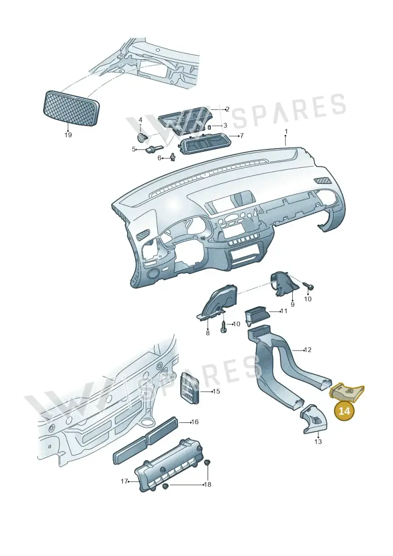 6Q0819894B — Skoda Fabia (2014-2022) diagram 797819300, position 14