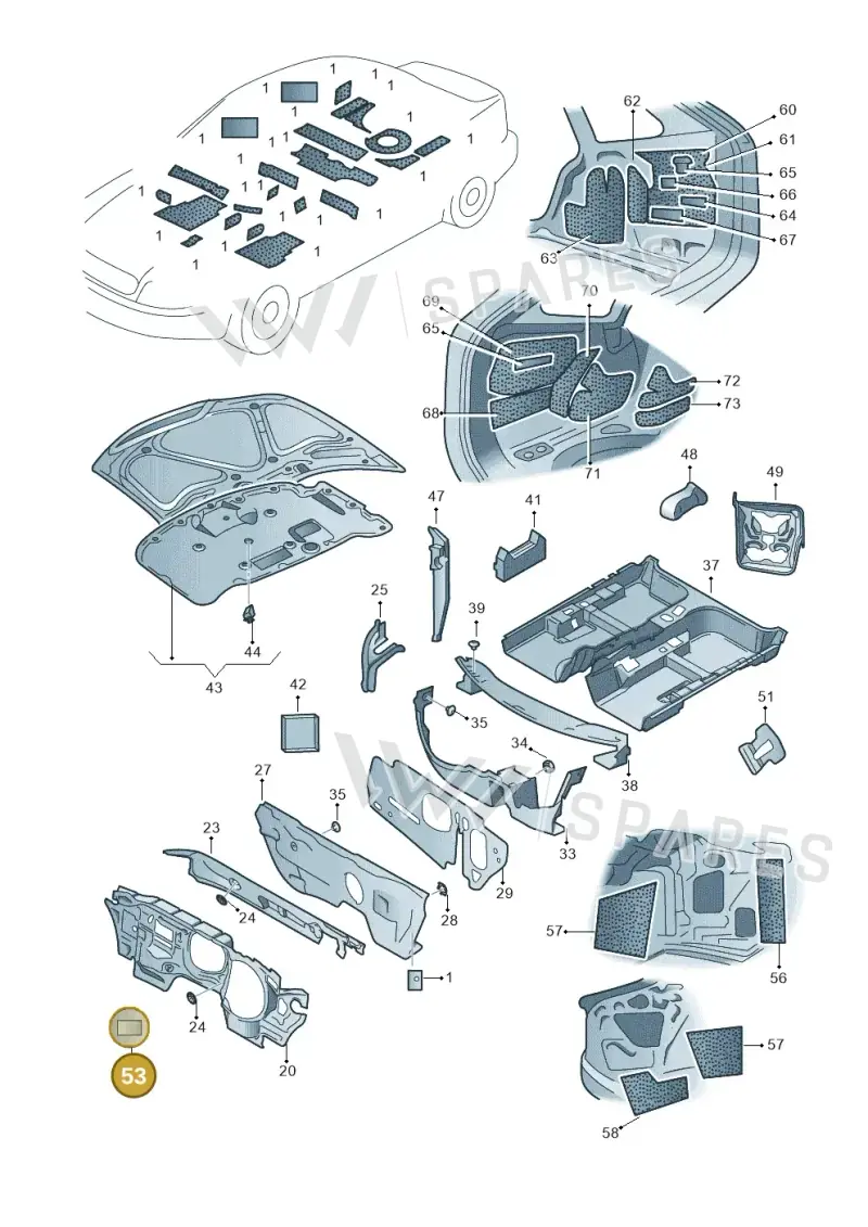 6Q0863829 — Skoda Superb (2013-2015) diagram 632863200, position 53