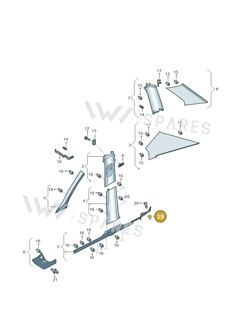 6Q0867334 — Skoda Fabia (2014-2022) diagram 797867650, position 19