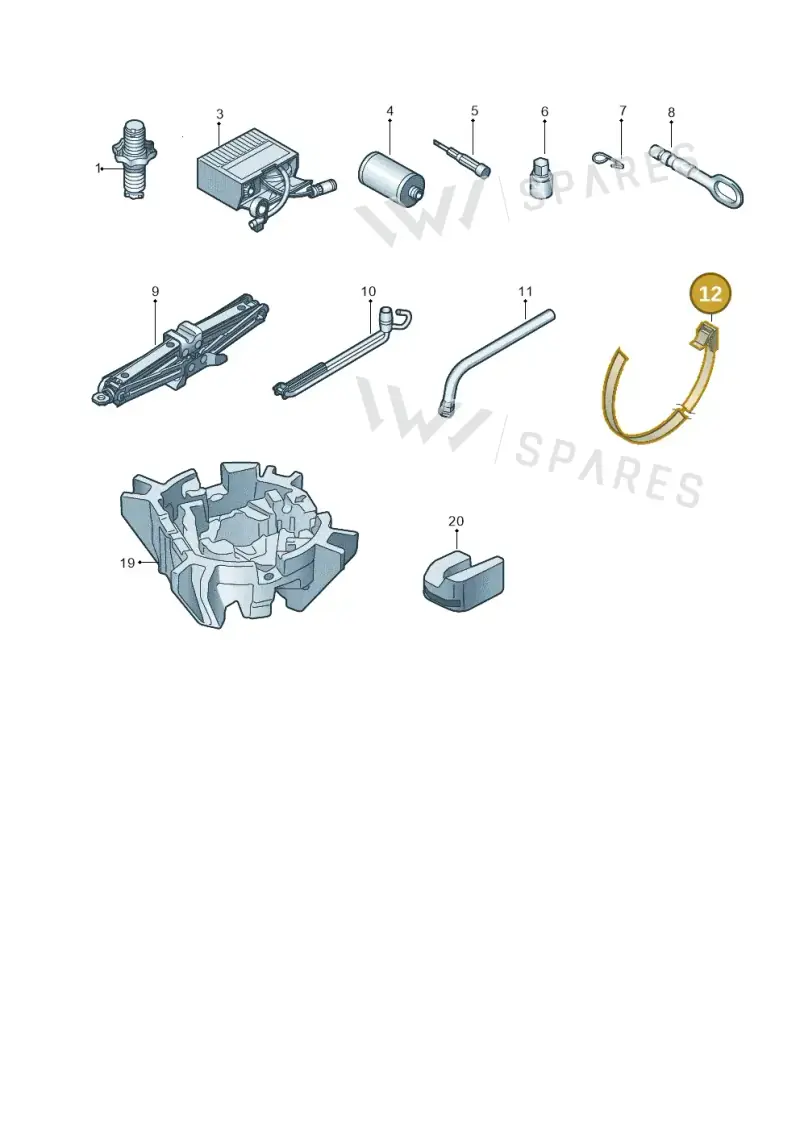 6Q0867749 — Skoda Superb Combi (2015-2024) diagram 851012000, position 12