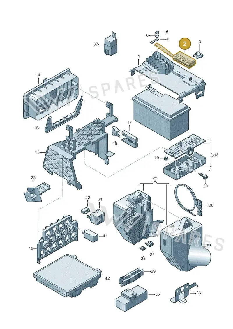 6Q0937617C — Skoda FABIA/COMBI (1999-2004) diagram 210937000, position 2
