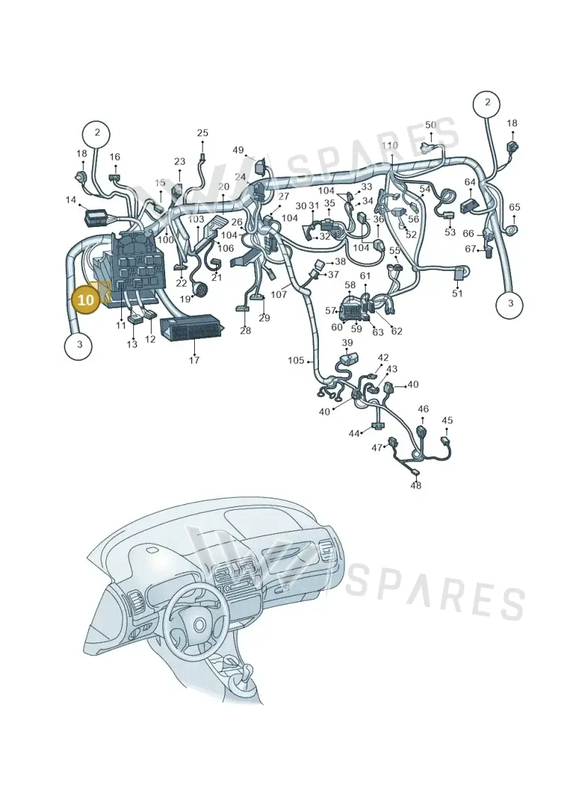 6Q0937711 — Skoda Fabia Ambiente (2009-2013) diagram 608971850, position 10