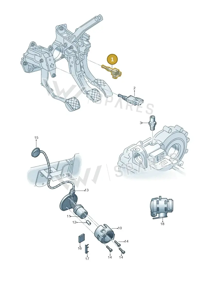 6Q0945511 — Skoda Roomster (2010-2015) diagram 481945500, position 1