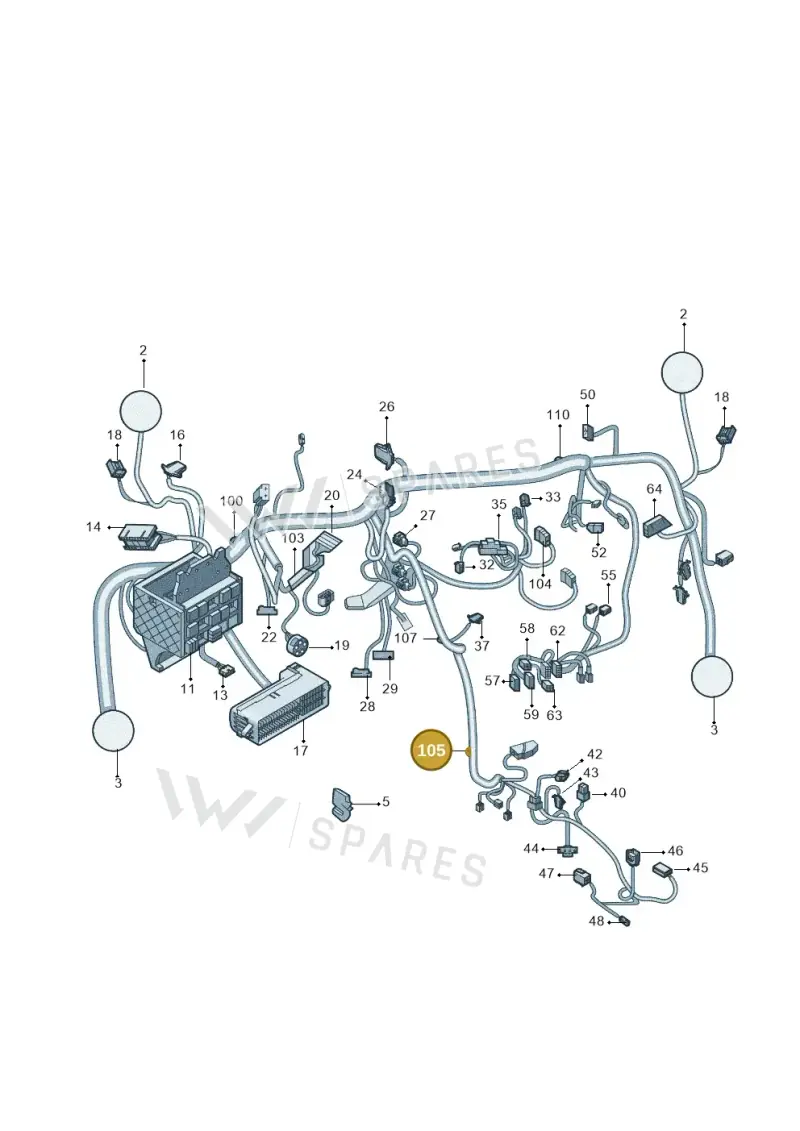 6Q0971615AB — Skoda Fabia Jingrui (2008-2014) diagram 662971850, position 105
