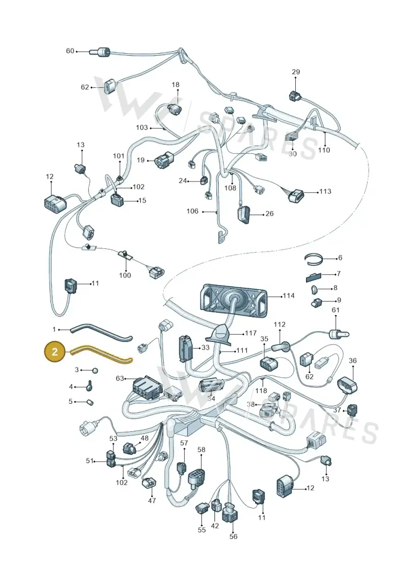 6Q0971615BE — Skoda Fabia Jingrui (2008-2014) diagram 662971810, position 2