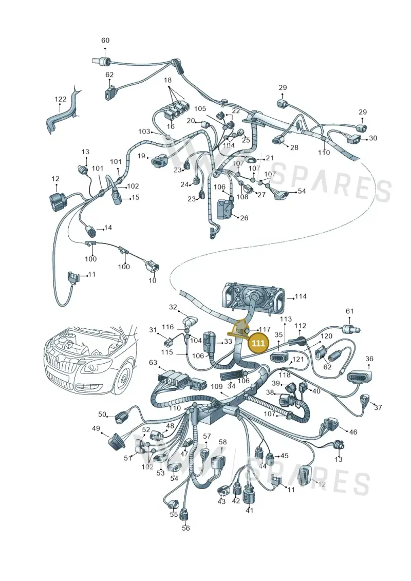 6Q0971905H — Skoda Roomster (2010-2015) diagram 608971810, position 111