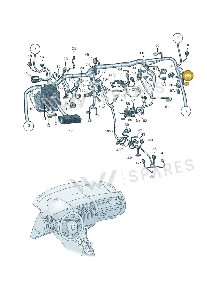 6Q0972928 — Skoda Fabia Ambiente (2009-2013) diagram 608971850, position 65