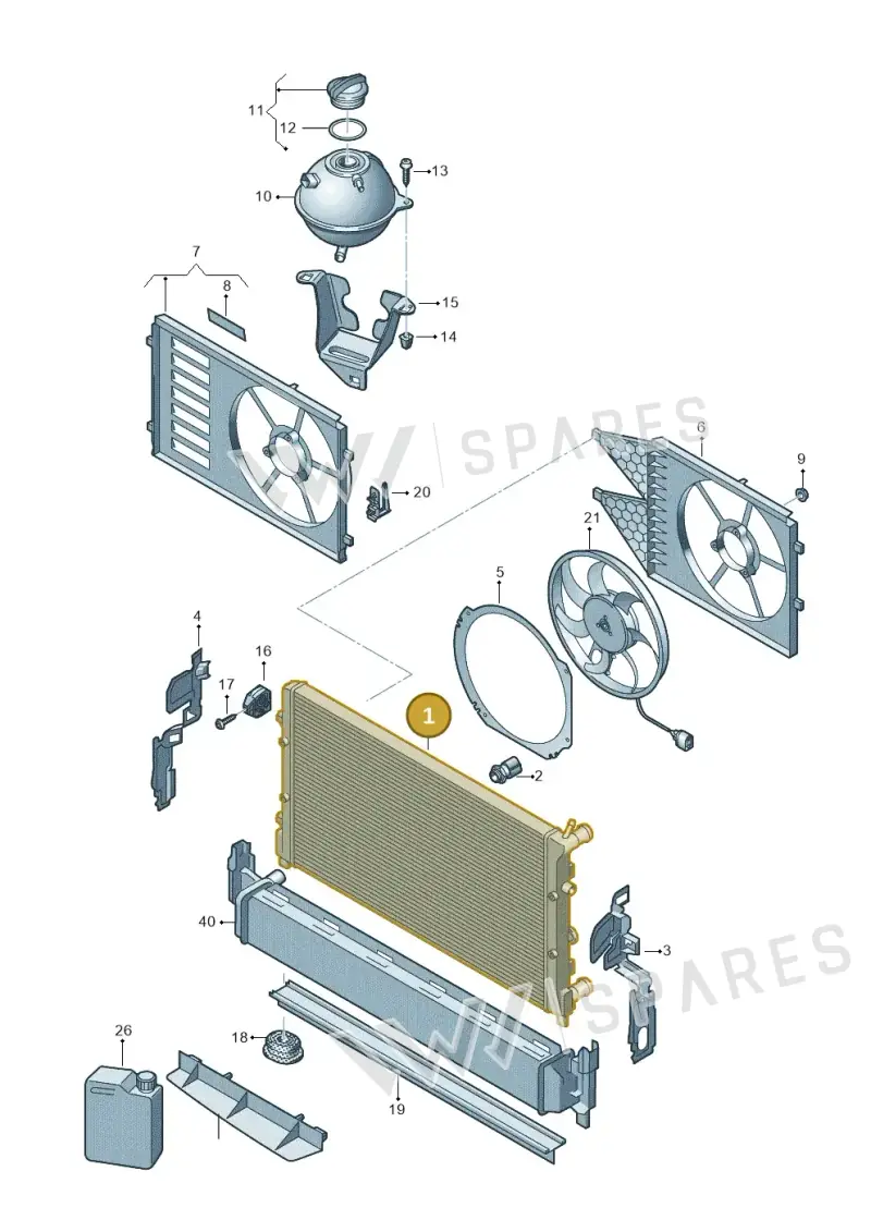 6R0121253L — Skoda Fabia (2014-2022) diagram 773121850, position 1