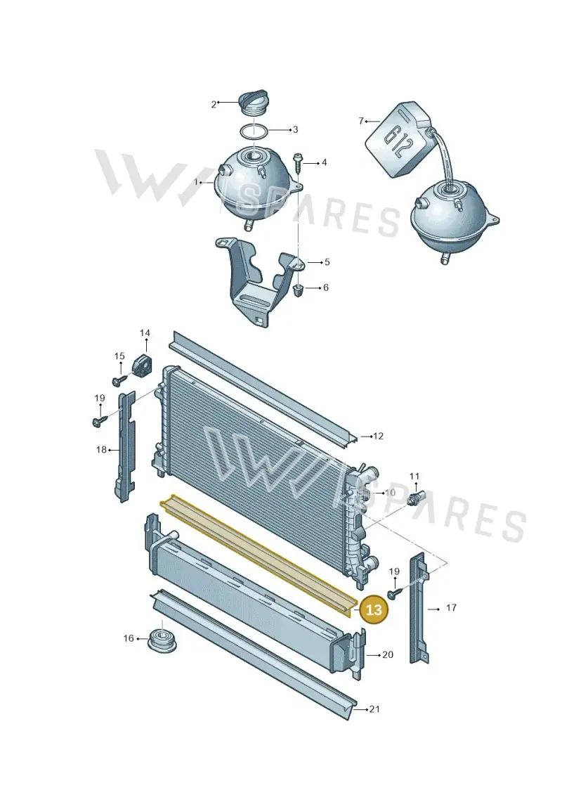 6R0121345B — Skoda Rapid (2012-2022) diagram 708121760, position 13