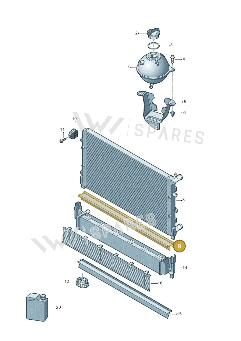 6R0121345B — Skoda Fabia (2014-2022) diagram 747121780, position 9