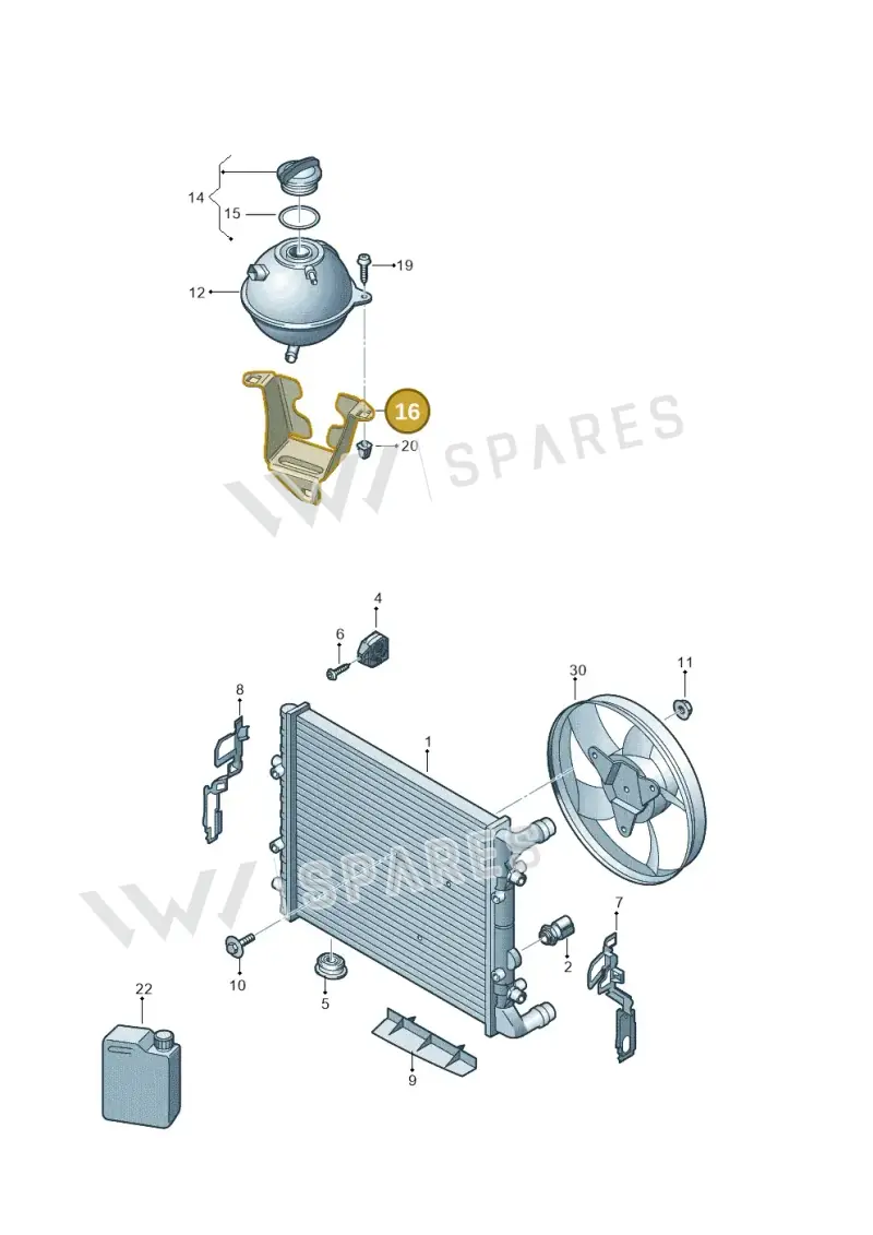 6R0121409 — Skoda Fabia (2014-2022) diagram 773121800, position 16