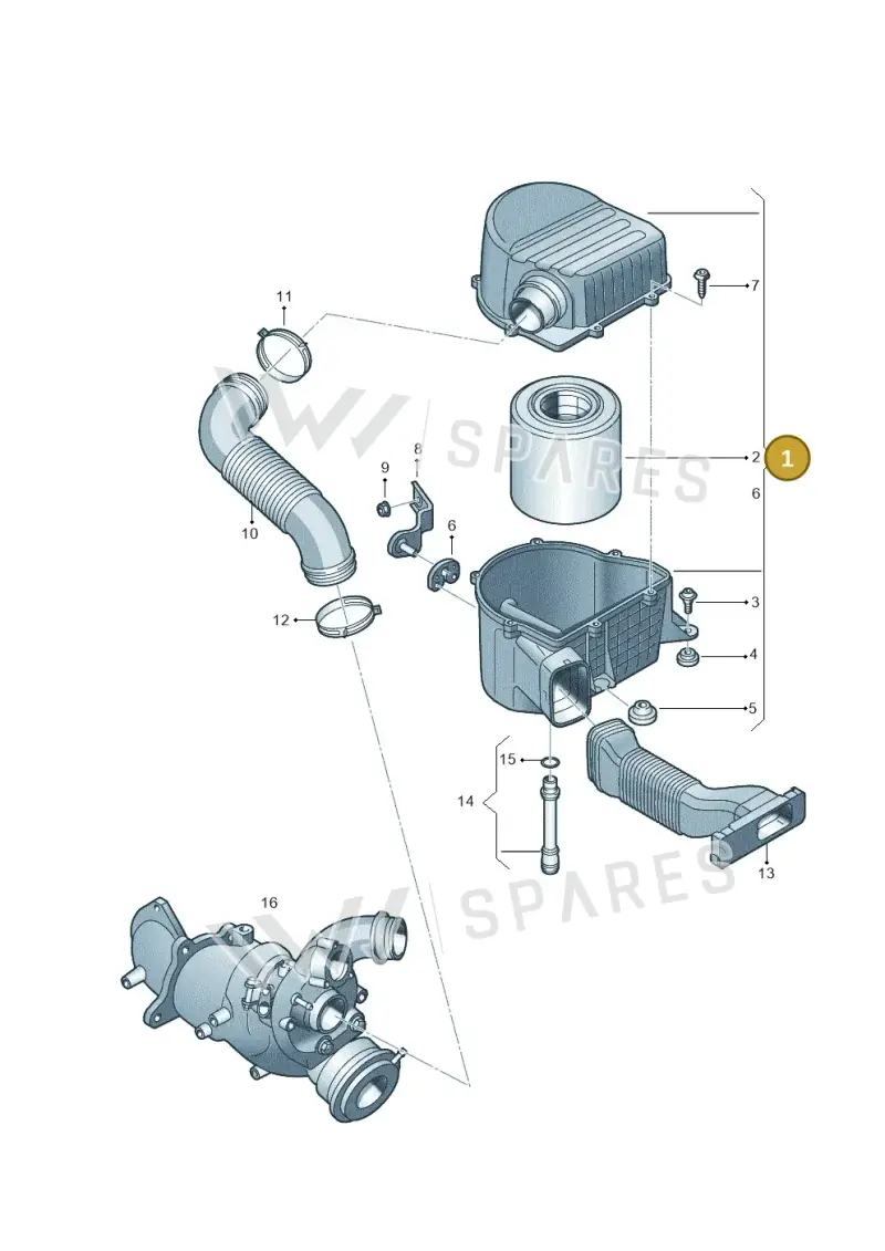 6R0129607C — Skoda Rapid (2012-2022) diagram 672129150, position 1