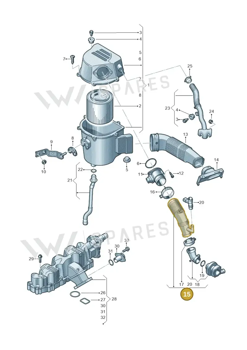 6R0129654D — Skoda Rapid (2012-2022) diagram 672129500, position 15