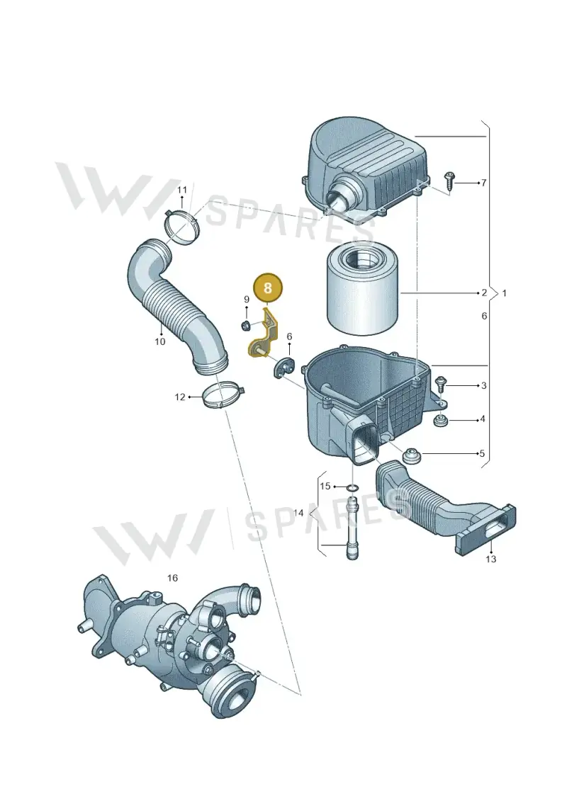 6R0129728 — Skoda Rapid (2012-2022) diagram 672129150, position 8