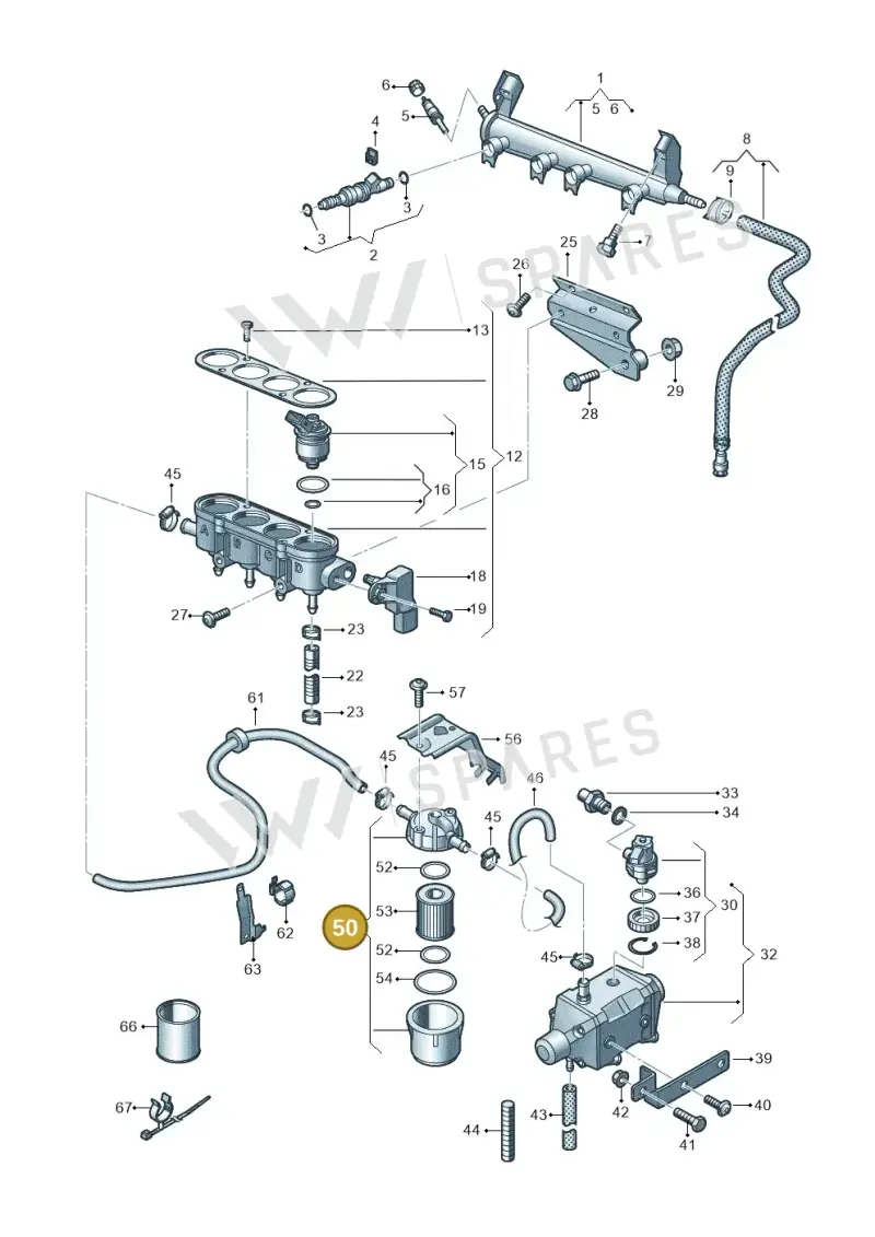 6R0133511C — Skoda Octavia ambiente (2008-2013) diagram 649133440, position 50