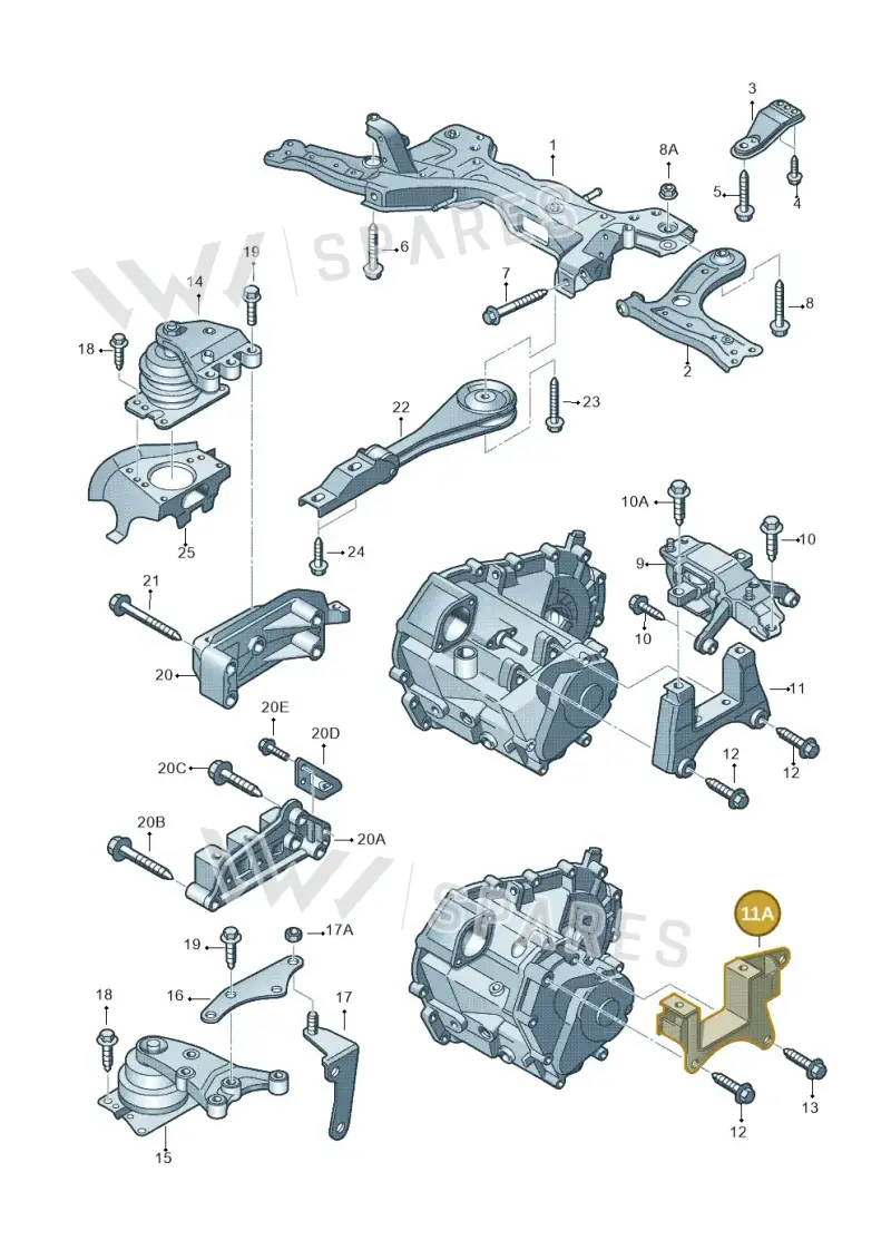 6R0199111B — Skoda Rapid (2012-2022) diagram 672199250, position 11A