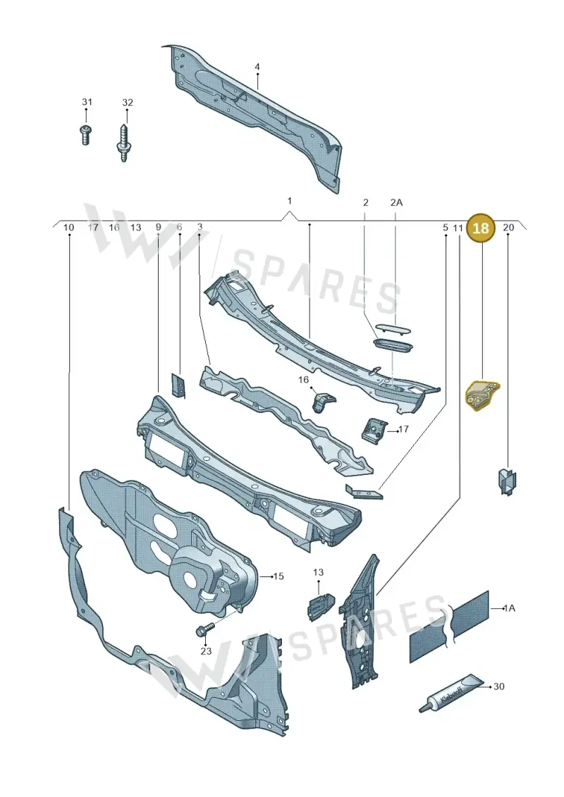 6R0806599B — Skoda Rapid Ambition (2011-2021) diagram 672803150, position 18