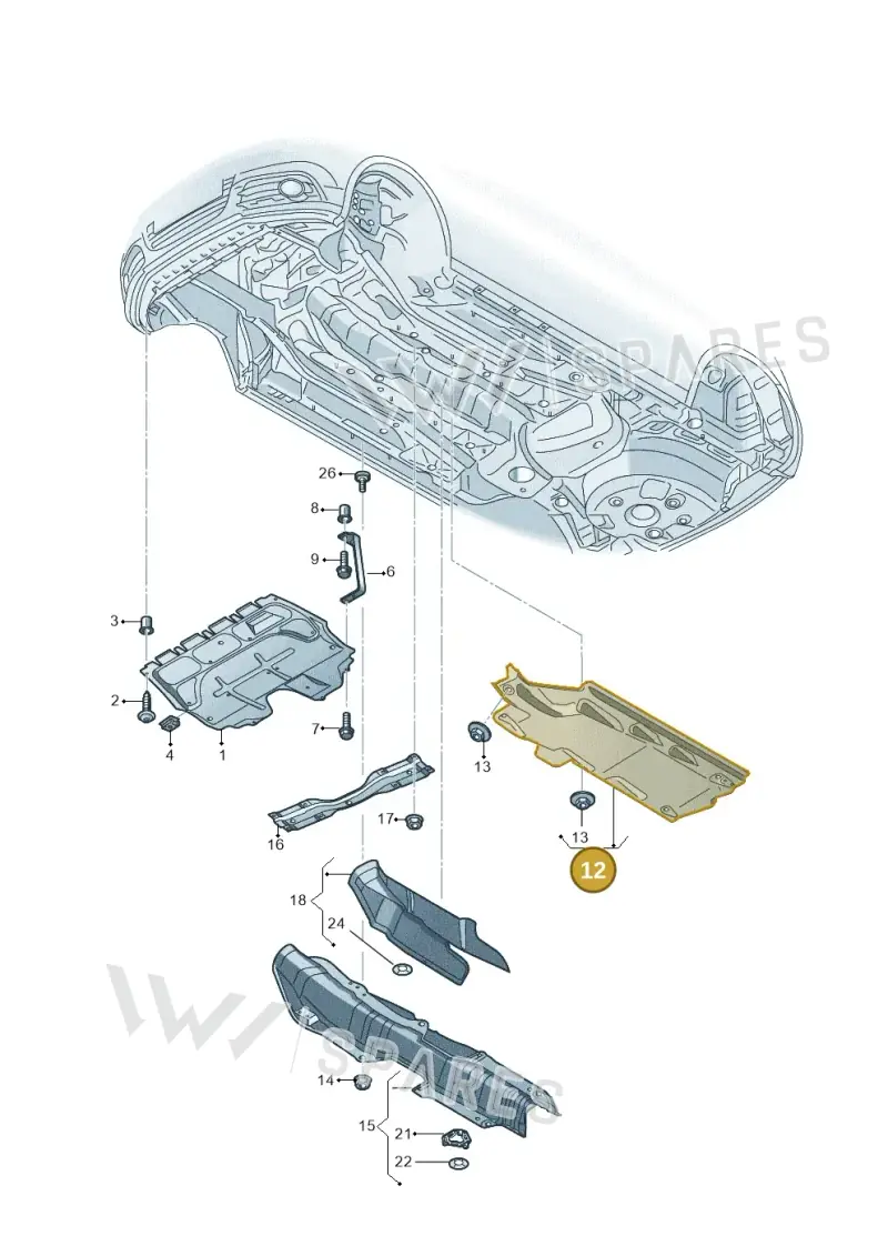 6R0825201B — Skoda Fabia (2014-2022) diagram 773825000, position 12