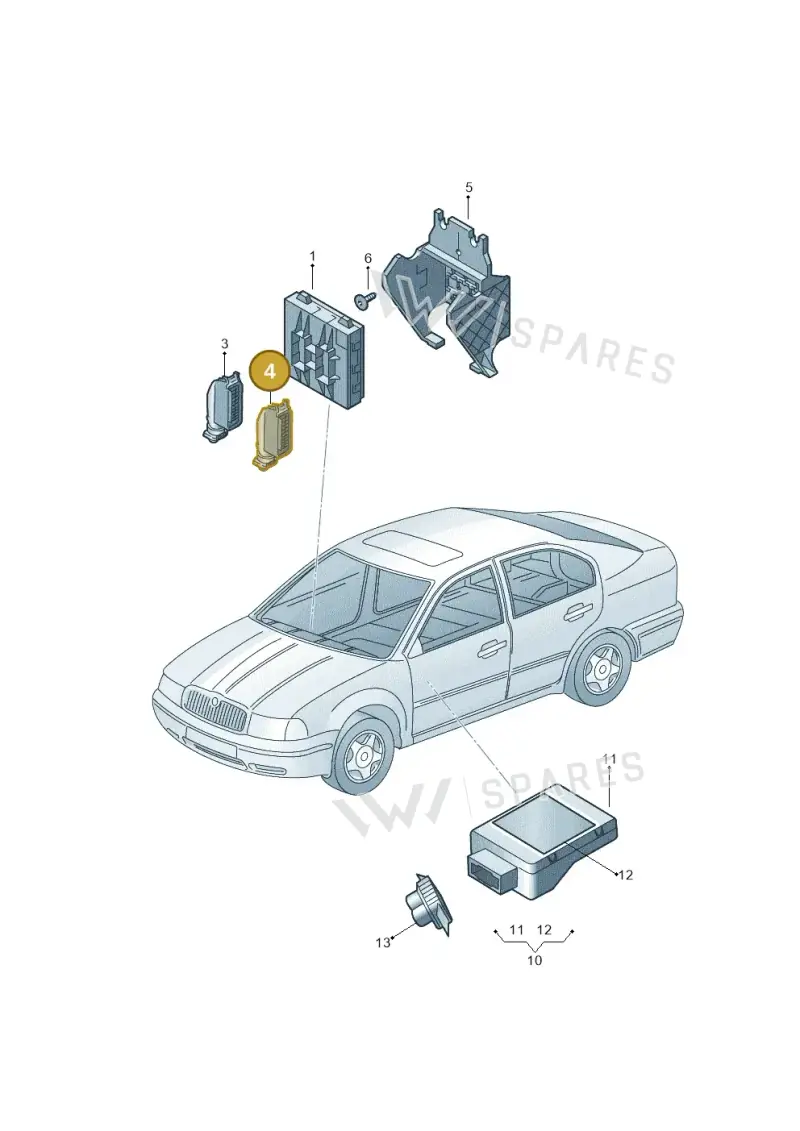 6R0937700A — Skoda Rapid (2012-2022) diagram 740937210, position 4