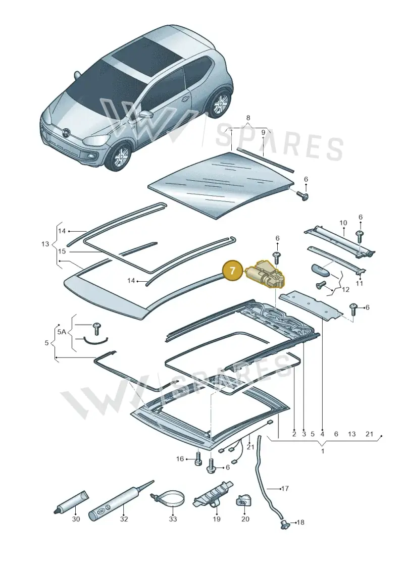 6R0959591B — Skoda Citigo (2011-2019) diagram 727877000, position 7