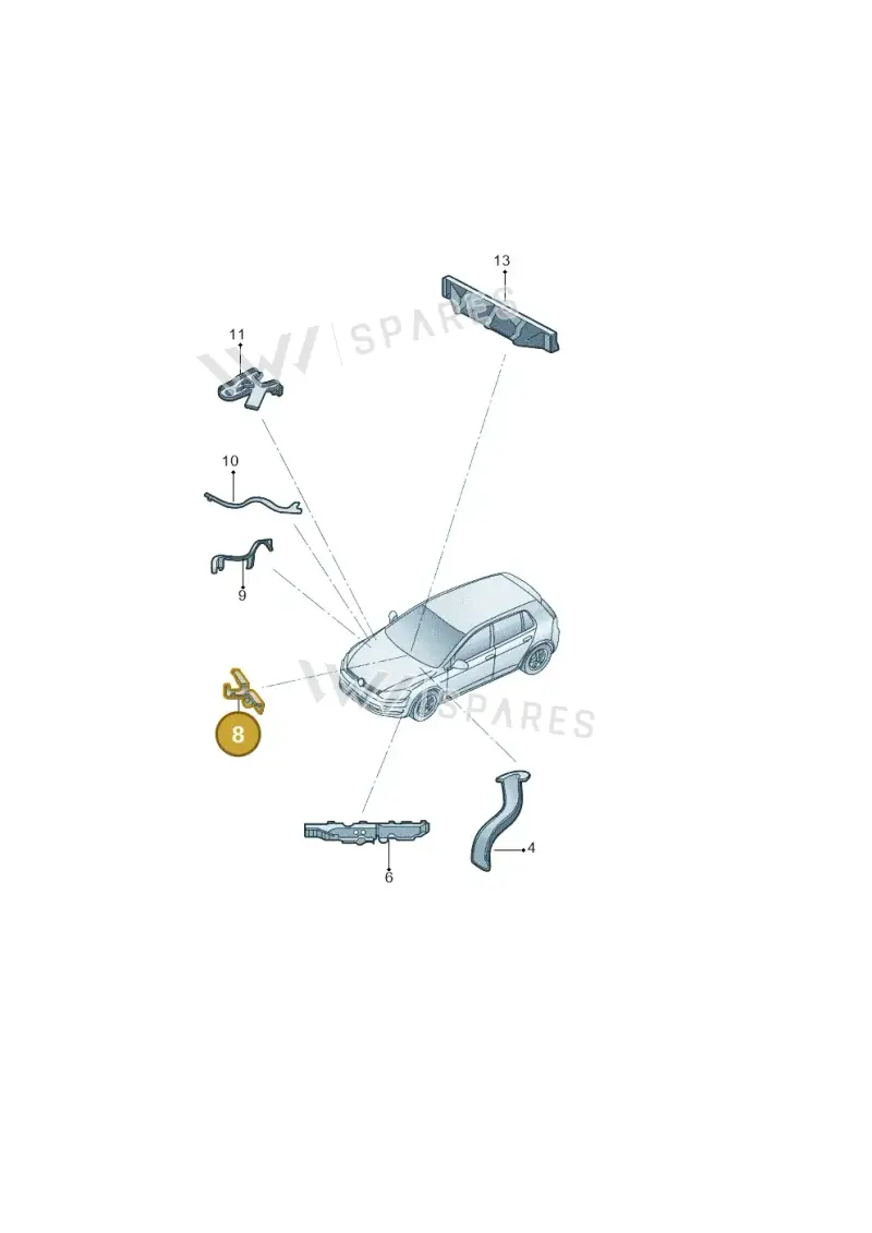 6R0971615M — Skoda Fabia NF HB (2015-2018) diagram 864972000, position 8