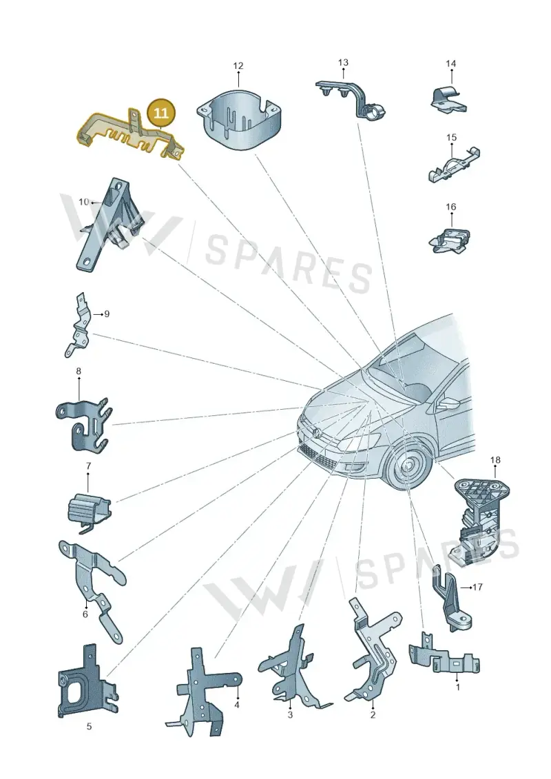 6R0971845M — Skoda Fabia (2014-2022) diagram 773971500, position 11