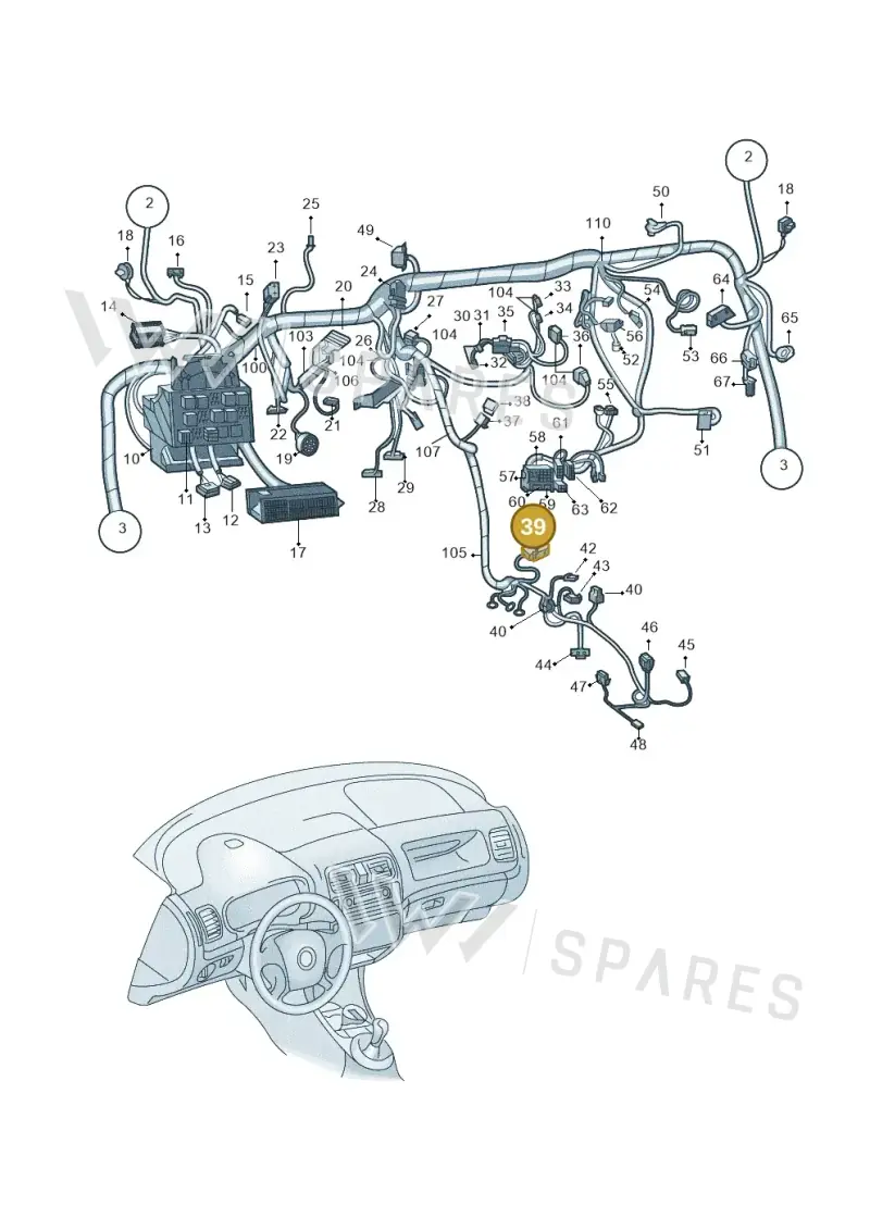 6R0973206 — Skoda Roomster (2010-2015) diagram 608971850, position 39