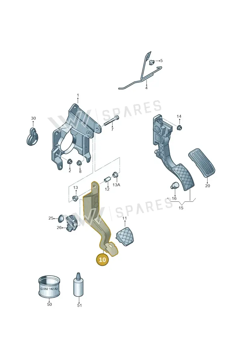 6R2723142 — Skoda Rapid (2012-2022) diagram 672721700, position 10