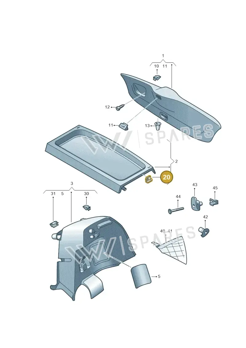 6R6867097 — Skoda Citigo (2011-2019) diagram 727867800, position 20