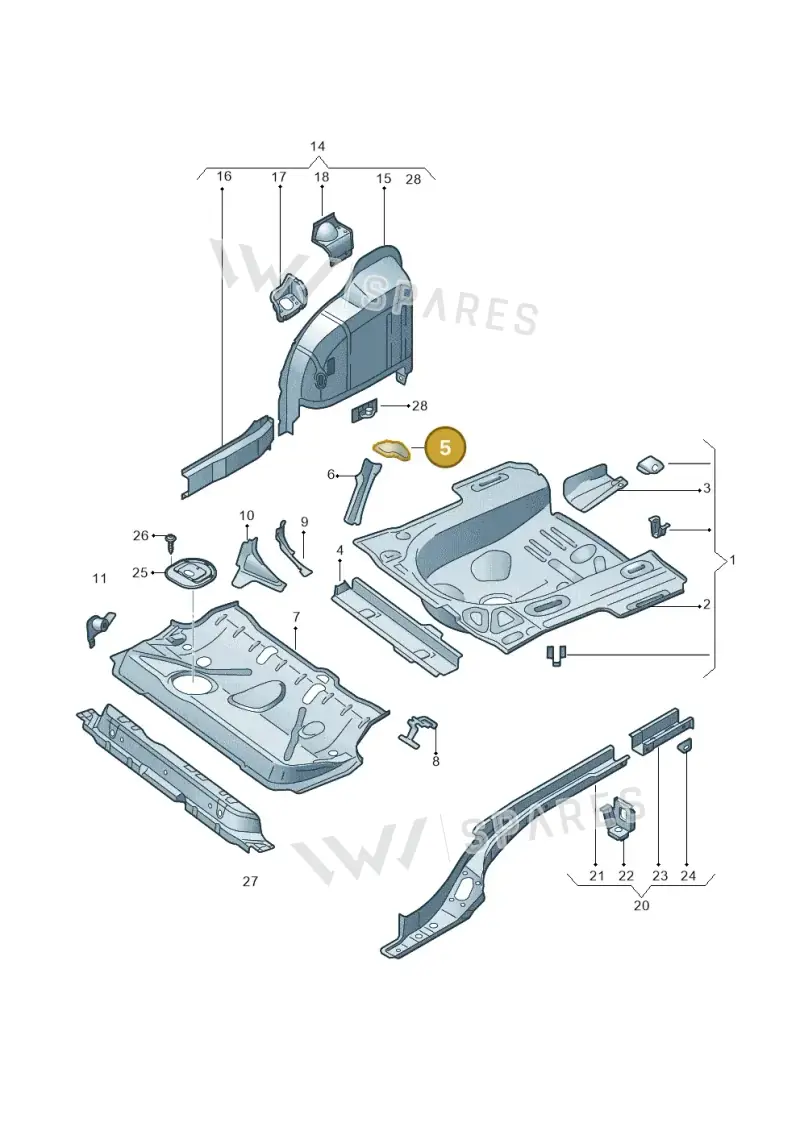 6RA803447 — SEAT Toledo (2015-2019) diagram 740803200, position 5