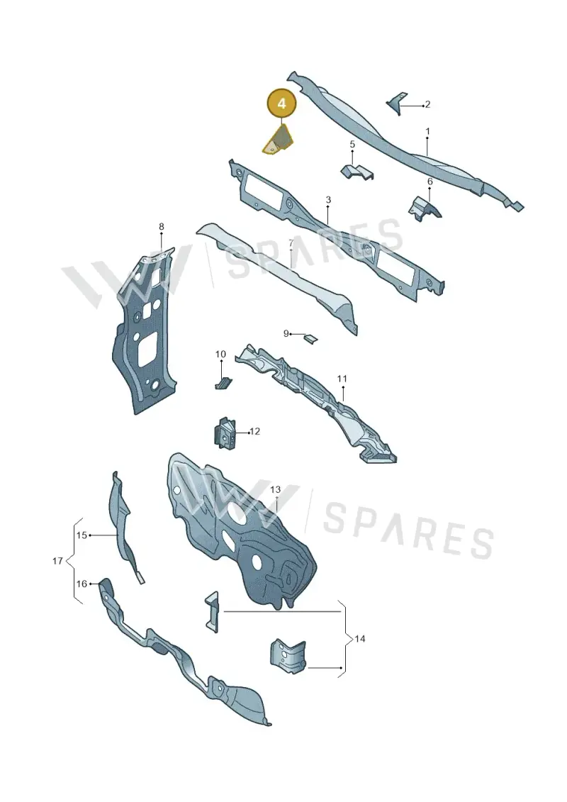 6RA806599A — SEAT Toledo (2015-2019) diagram 740803150, position 4