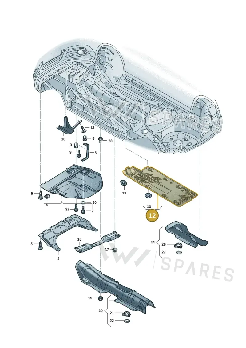 6RA825201 — Volkswagen Polo 1.6 (2020-2022) diagram 62x825000, position 12
