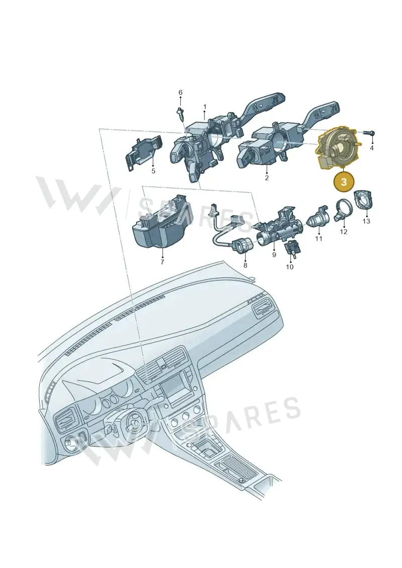 6RA959653A — SEAT Arona (2017-) diagram 879953500, position 3