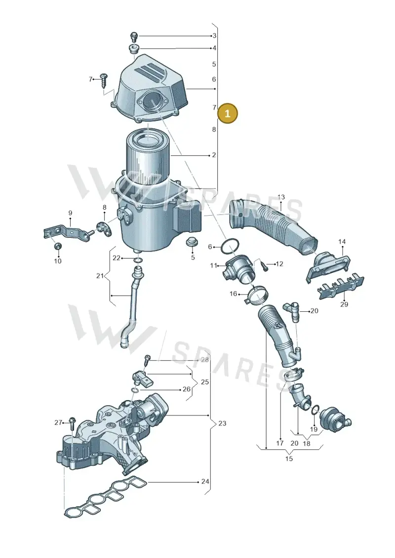6RF129607 — Skoda Fabia Ambiente (2009-2013) diagram 677129000, position 1