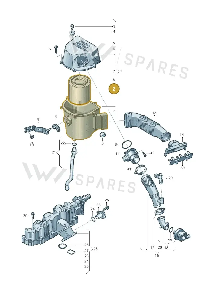 6RF129620 — Skoda Rapid Ambition (2011-2021) diagram 677129510, position 2