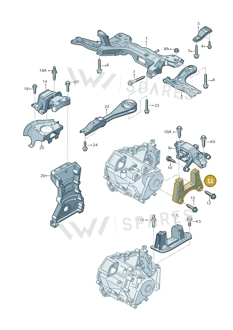 6RF199111 — Skoda Fabia Ambiente (2009-2013) diagram 677199250, position 11
