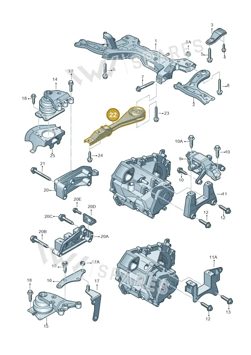 6RF199851C — Skoda Rapid (2012-2022) diagram 672199250, position 22