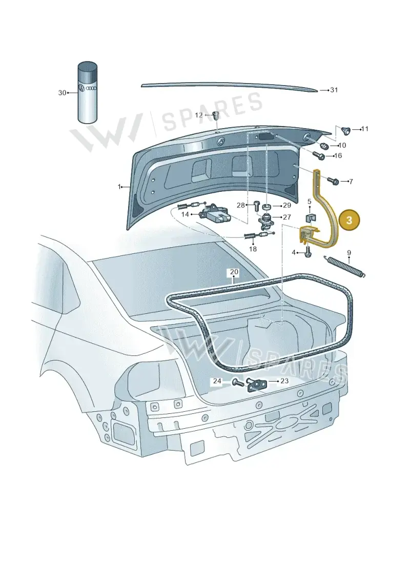 6RF827301A — Skoda Rapid Ambition (2011-2021) diagram 726827010, position 3