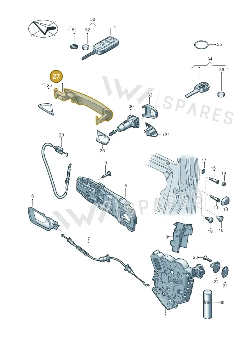 6RF837206GRU — Skoda Rapid Ambition (2011-2021) diagram 727837000, position 27