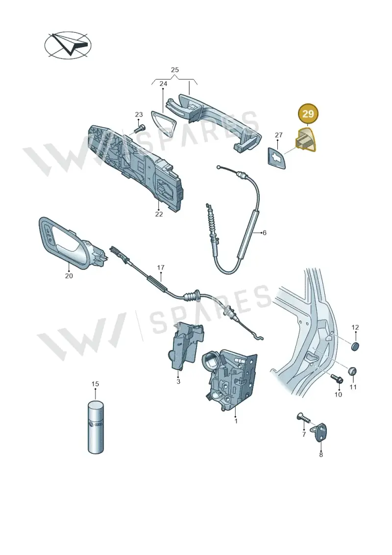 6RF839168GRU — Skoda Rapid Ambition (2011-2021) diagram 726839000, position 29