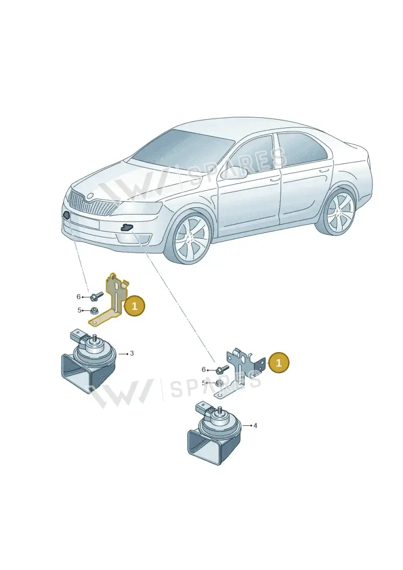 6RF951107 — Skoda Octavia (2017-2020) diagram 753951000, position 1