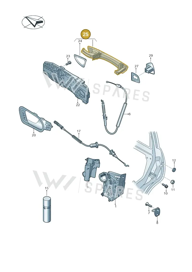 6RG837205GRU — Skoda Rapid Ambition (2011-2021) diagram 726839000, position 25