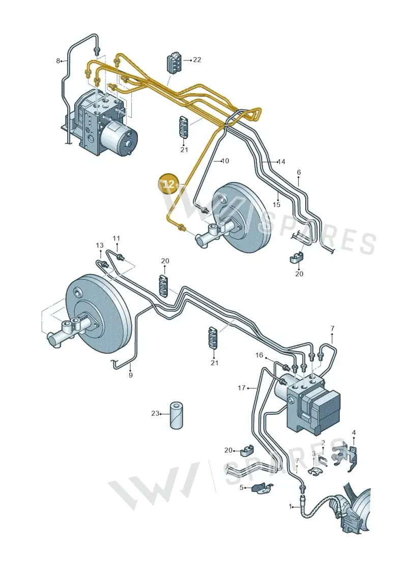 6RU614740B — Skoda Fabia Scout (2010-2014) diagram 672611200, position 12