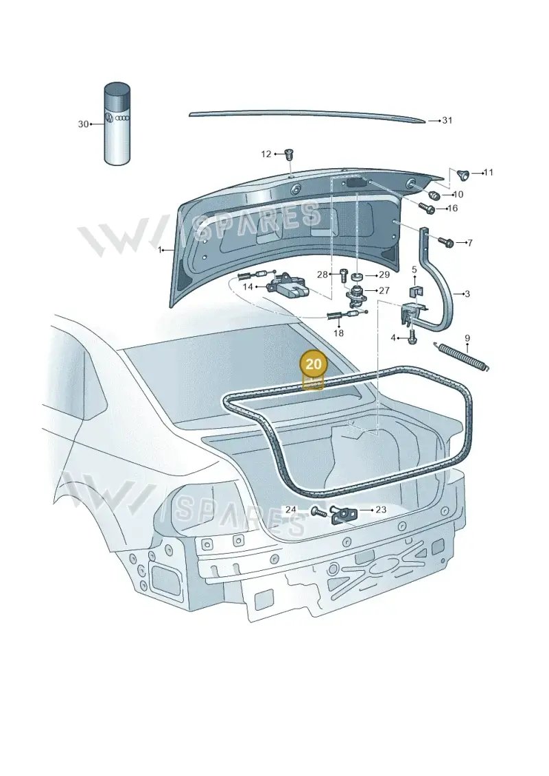 6RU827705B — Skoda Rapid Ambition (2011-2021) diagram 726827010, position 20