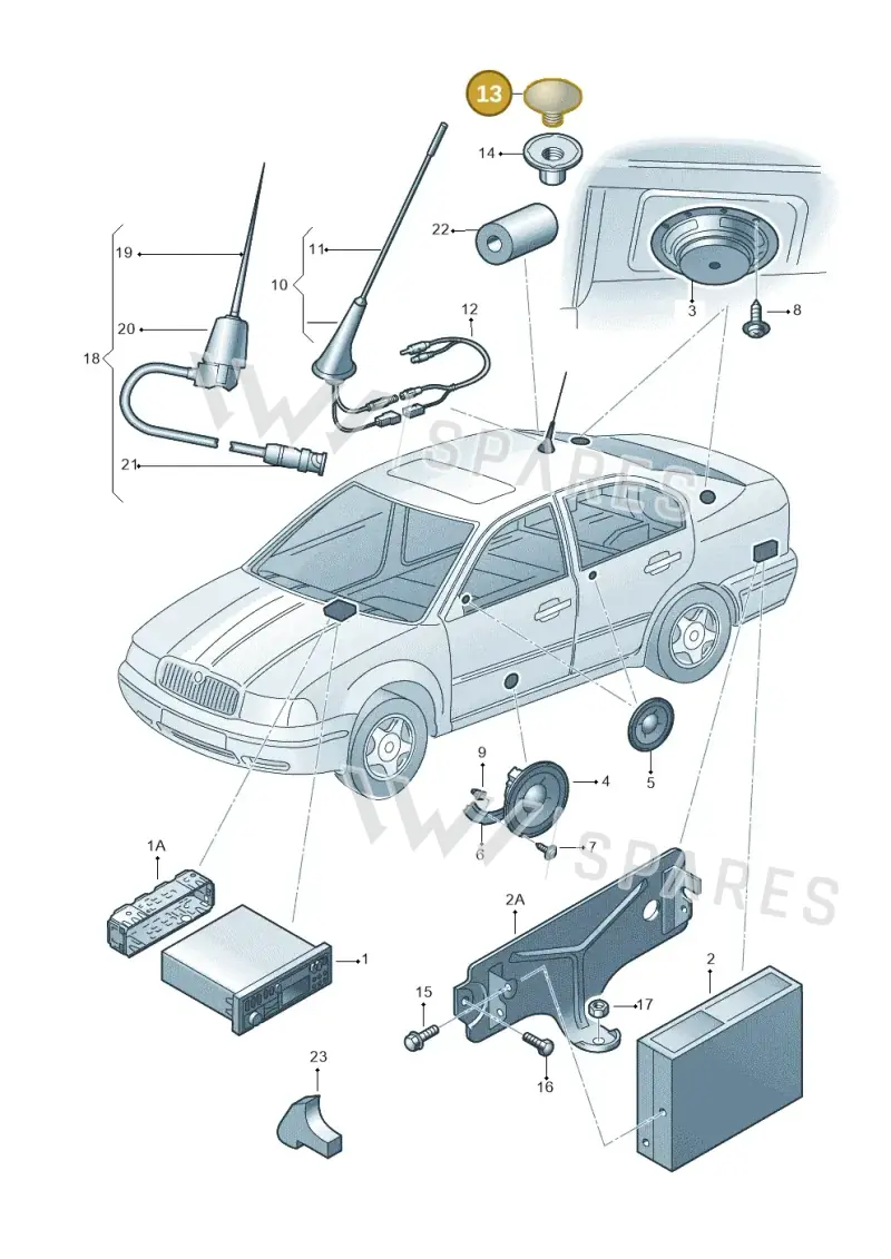 6U0817064 — Skoda OCTAVIA/COMBI/4X4      01> (2000-) diagram 202035000, position 13
